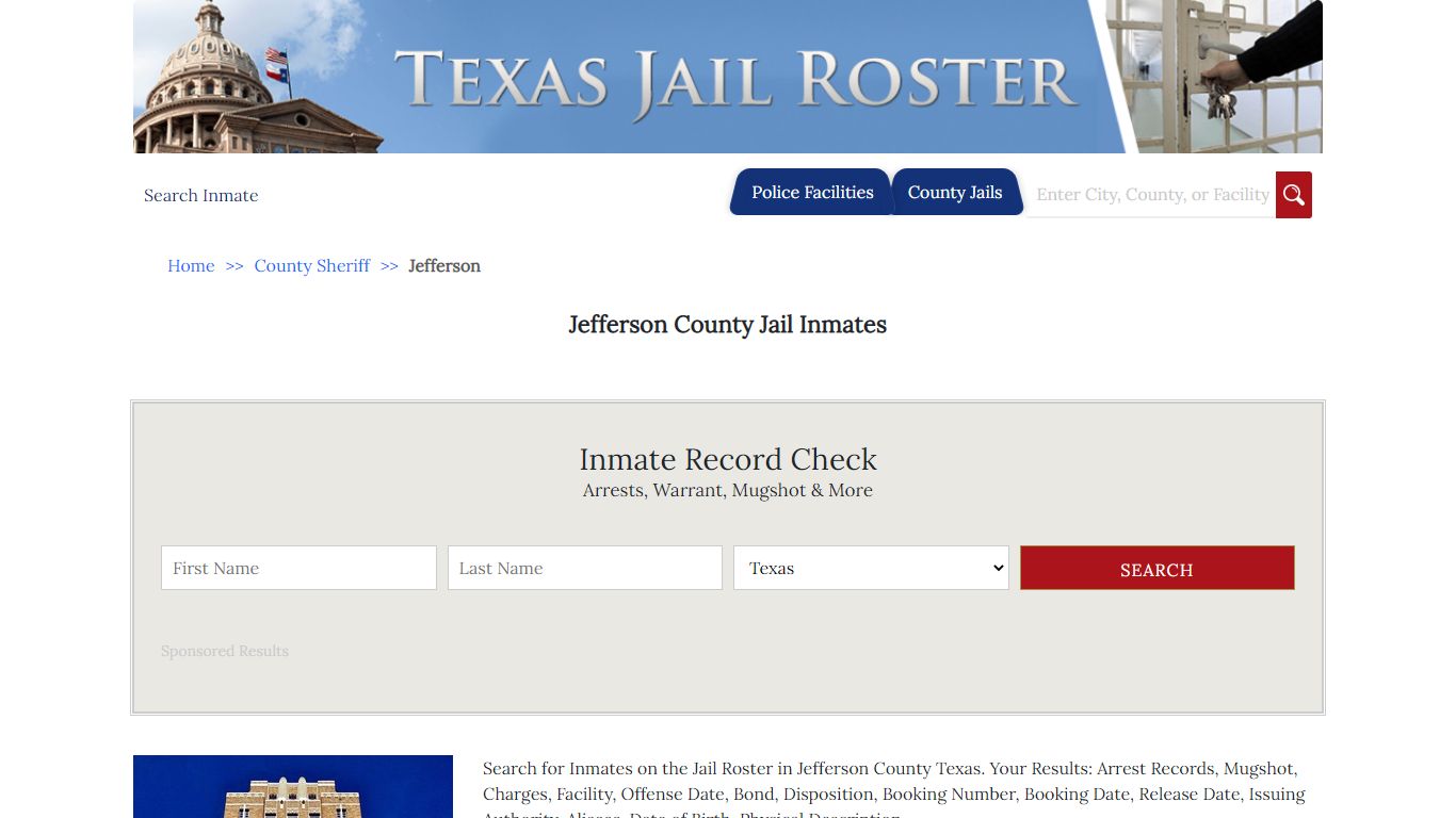 Jefferson County Jail Inmates - Jail Roster Search