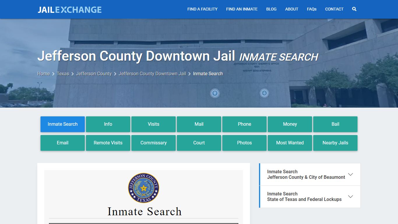Jefferson County Downtown Jail Inmate Search - Jail Exchange